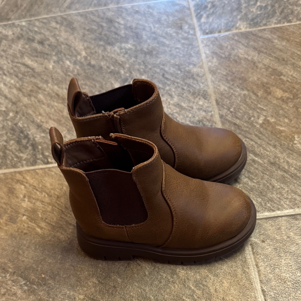 Brown Kids Ankle Boots